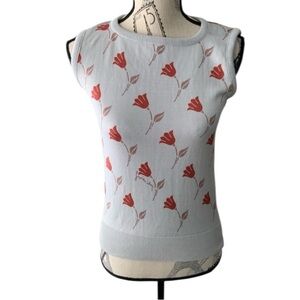 Y2K GIVENCHY Paris Sport Sweater Floral cutoff Vest Top Size Small Authentic